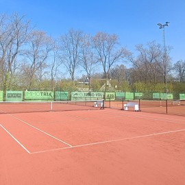 Aanleg allweather kunstgras tennisterrein bij TC Brabo in Schilde - afbeelding